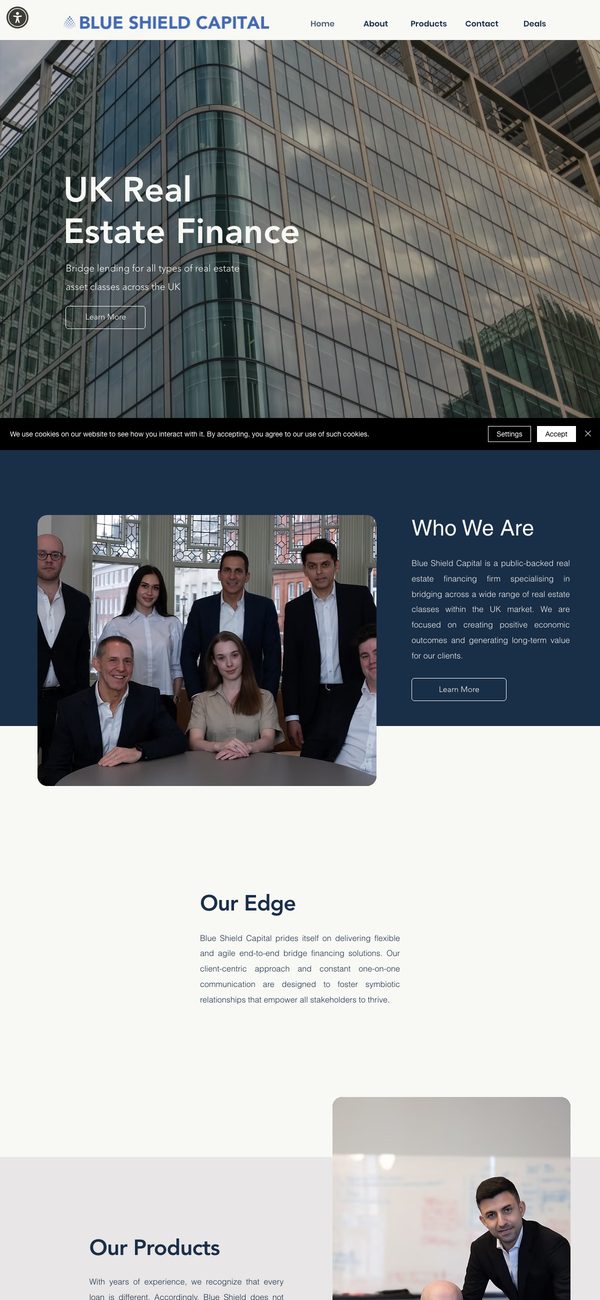 Blue Shield Capital website