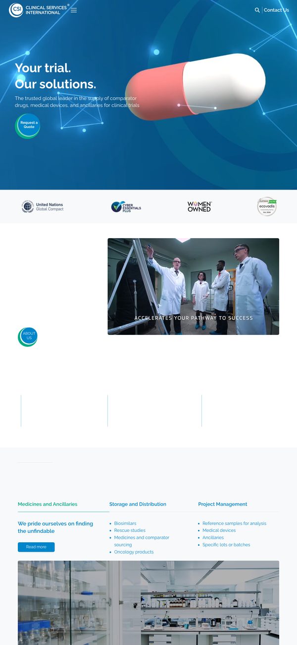 CSI - Clinical Services International website